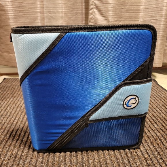 Blue n Black 3-Ring Binder Case It 5-File organizer - Picture 1 of 16